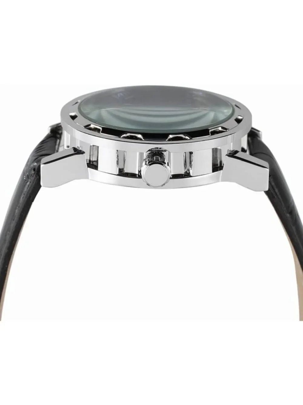 Stylish Men's Mechanical Wristwatch with Transparent Skeleton Dial & Leather